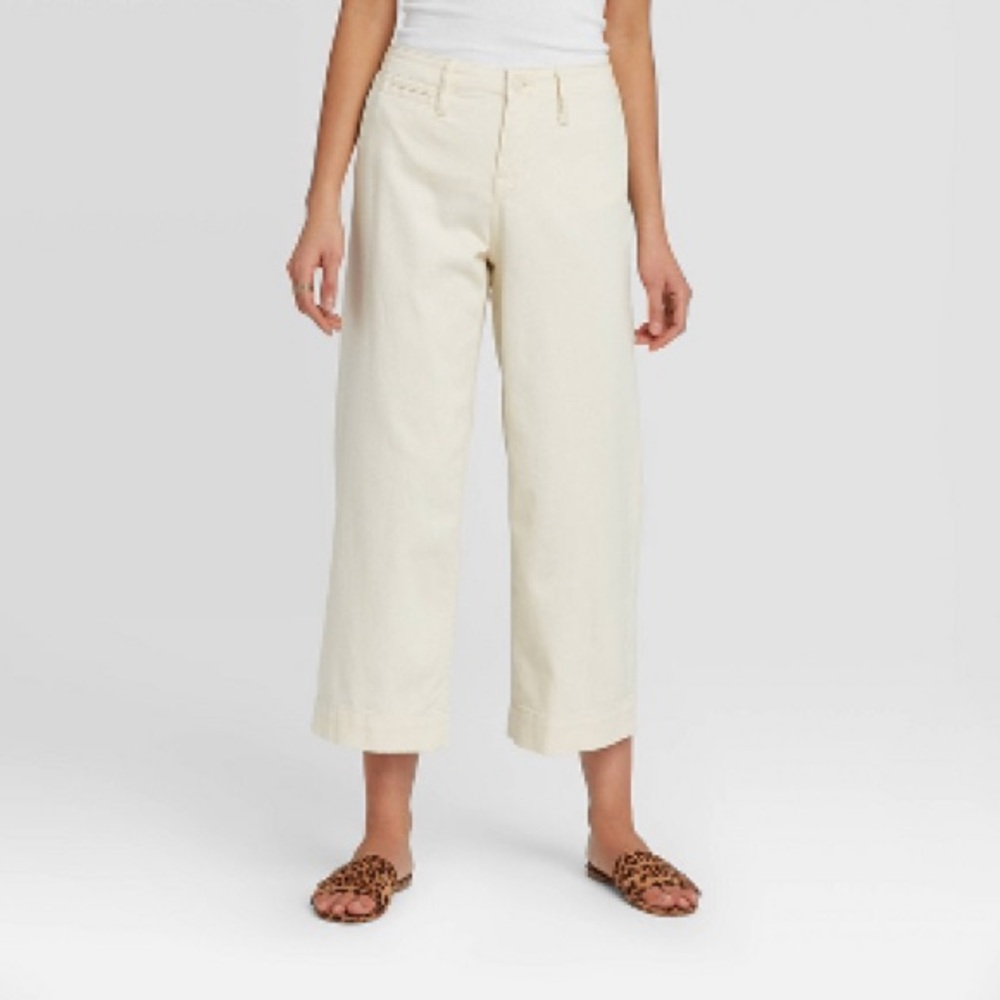 A New Day Cream Wide Leg Crop Pants